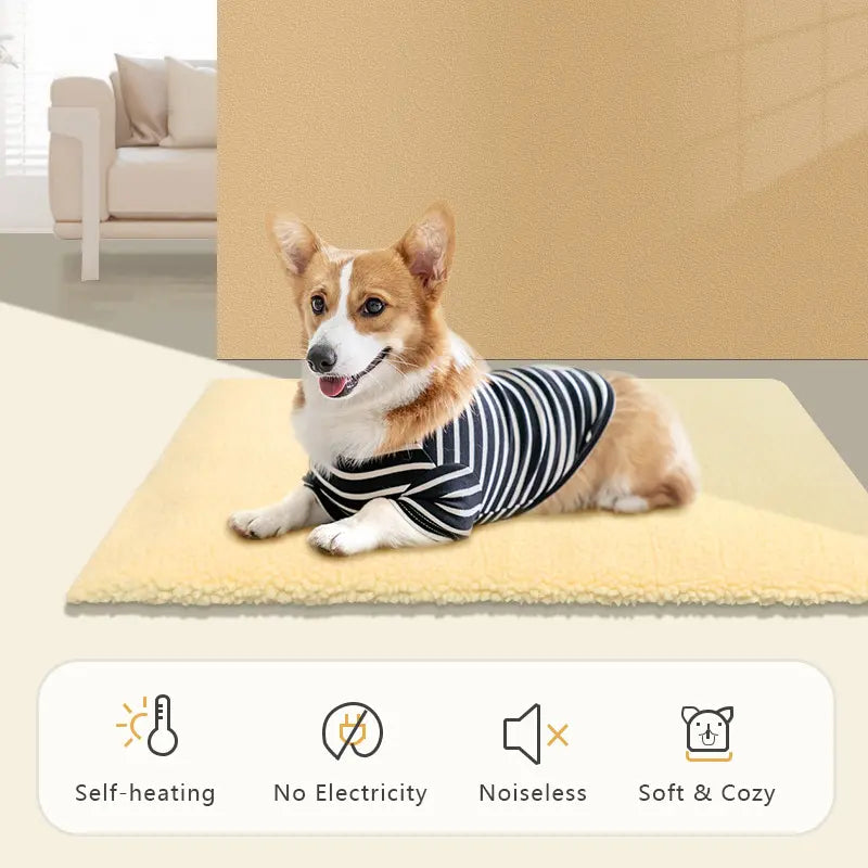 Thanksgiving/Cyber Monday/Christmas/New Year/Valentine’S Stocking Stuffer 🐾 2.0 Self-Heating Cat Bed - Double-Layer Aluminum Foil Pad with Washable Slip-Resistant Cover
