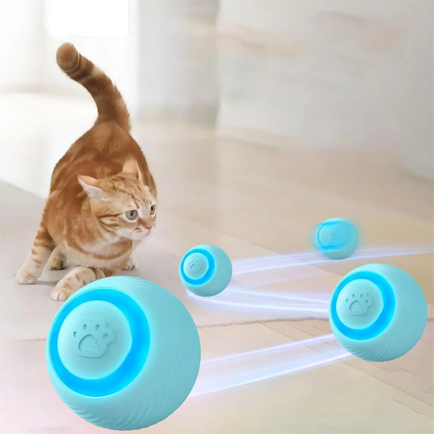 USB Rechargeable Interactive Smart Rolling Ball - Engaging Cat & Dog Toy for Endless Fun!