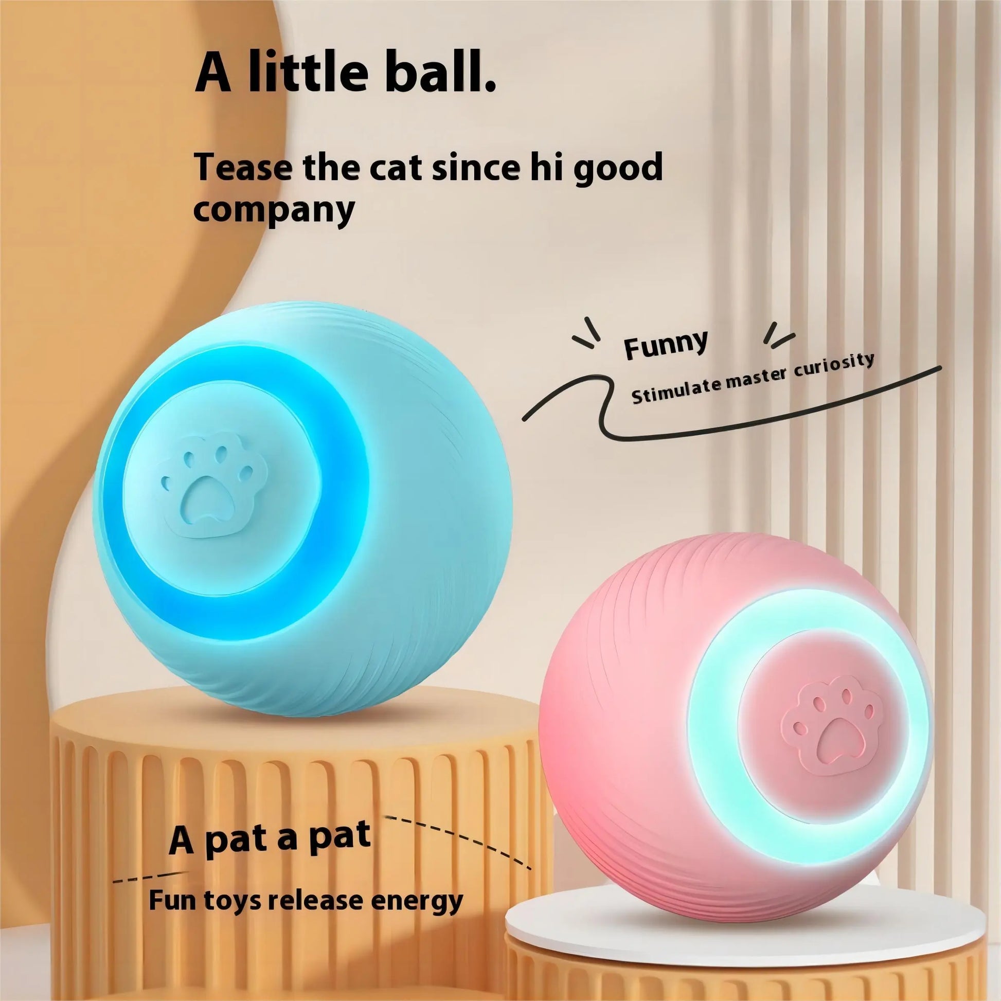 USB Rechargeable Interactive Smart Rolling Ball - Engaging Cat & Dog Toy for Endless Fun!