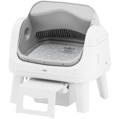 Petpivot Autoscooper 12 Lite Open Top Self-Cleaning Cat Litter Box with Advanced Safety Sensors and Senior Cat Accessibility Features