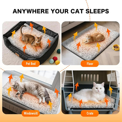 Thanksgiving/Cyber Monday/Christmas/New Year/Valentine’S Stocking Stuffer 🐾 2.0 Self-Heating Cat Bed - Double-Layer Aluminum Foil Pad with Washable Slip-Resistant Cover