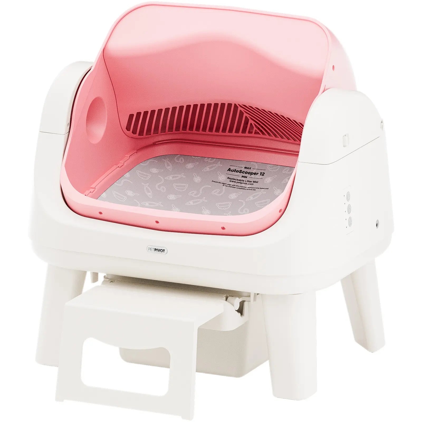 Petpivot Autoscooper 12 Lite Open Top Self-Cleaning Cat Litter Box with Advanced Safety Sensors and Senior Cat Accessibility Features