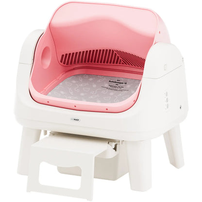 Petpivot Autoscooper 12 Lite Open Top Self-Cleaning Cat Litter Box with Advanced Safety Sensors and Senior Cat Accessibility Features