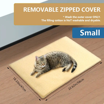Thanksgiving/Cyber Monday/Christmas/New Year/Valentine’S Stocking Stuffer 🐾 2.0 Self-Heating Cat Bed - Double-Layer Aluminum Foil Pad with Washable Slip-Resistant Cover