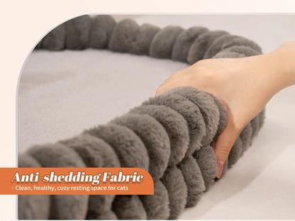 Folding Cat Hammock for Windows - Cordless, Machine Washable Bed with Durable Metal Frame and Strong Suction Cups, Ideal Perch for Cats and Small Dogs