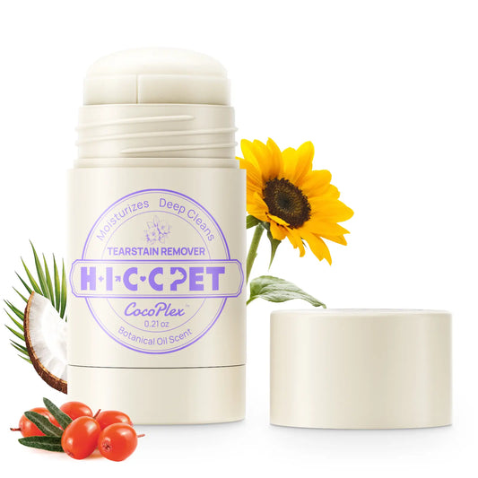 HICC PET Tear Stain Eye Balm for Dogs - Coconut Oil Infused Grooming Solution for Stain Removal, Cleansing, and Hydration for a Brighter Appearance